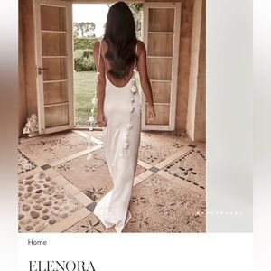 Meshki Elenora white back open maxi dress